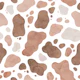 Pastel Cow Print - brown