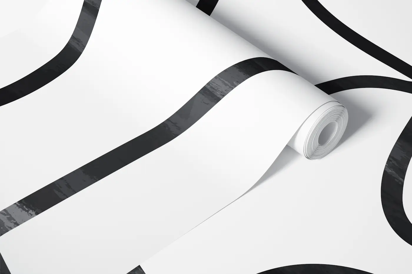 Abstract Black Cubism wallpaper roll