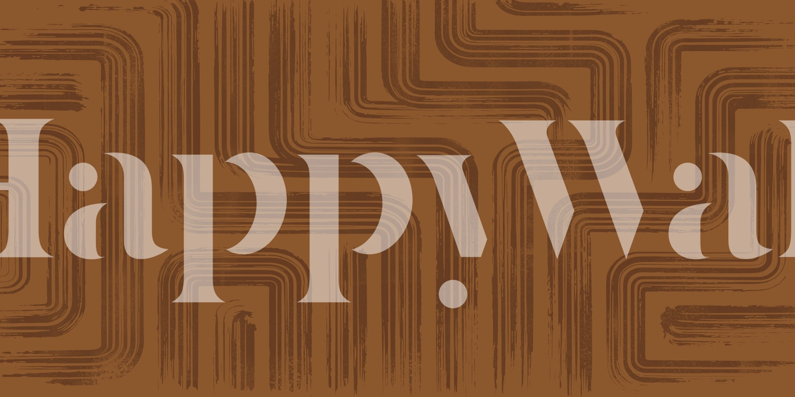 Retro Brown Maze Lines tapety