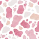 Pastel Cow Print - pink