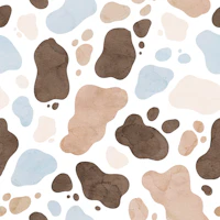 Pastel Cow Print - beige blue wallpaper