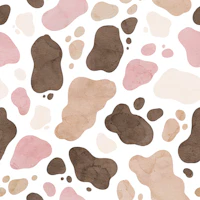 Pastel Cow Print - beige pink wallpaper
