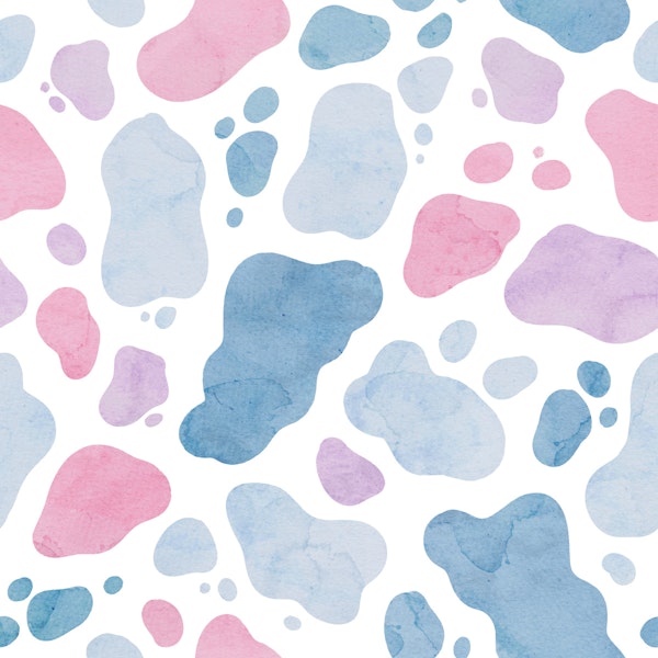 Pastel Cow Print - rainbow