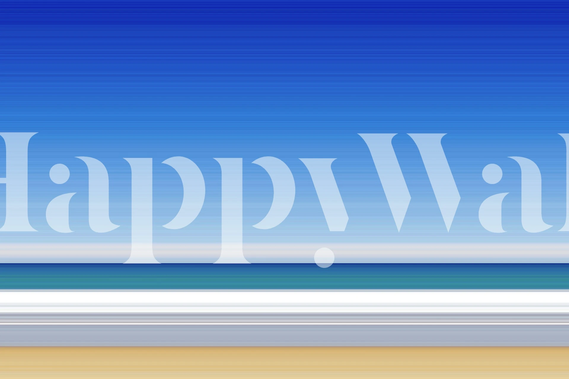 Coastal Horizon Blue Stripes wallpaper in a room