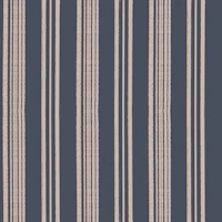 Navy Beige Vertical Stripes papel de parede