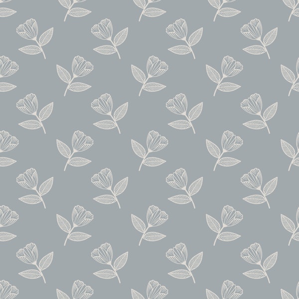 Neutral Wildflower Print Block