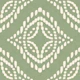 Block Print Ornament Coastal Green Canvas