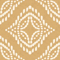 Block Print Ornament Sand Canvas behang
