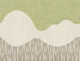 Retro Organic Waves in Green Beige