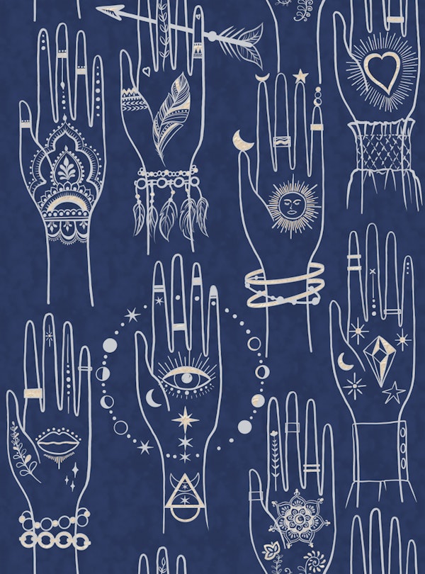 Boho Blue Hands
