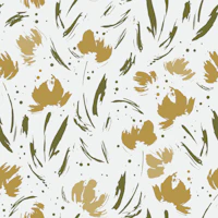 Sage and Yellow Brush Florals behang