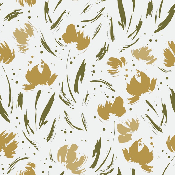 Sage and Yellow Brush Florals