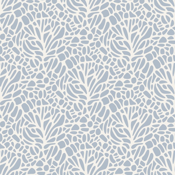 Coastal Coral Texture Grey