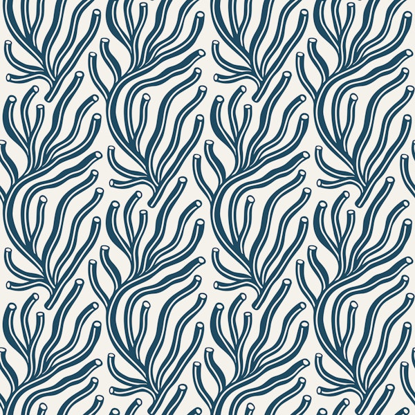 Retro Marine Botanicals Dark Navy