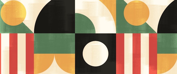 Retro Color Block Circles