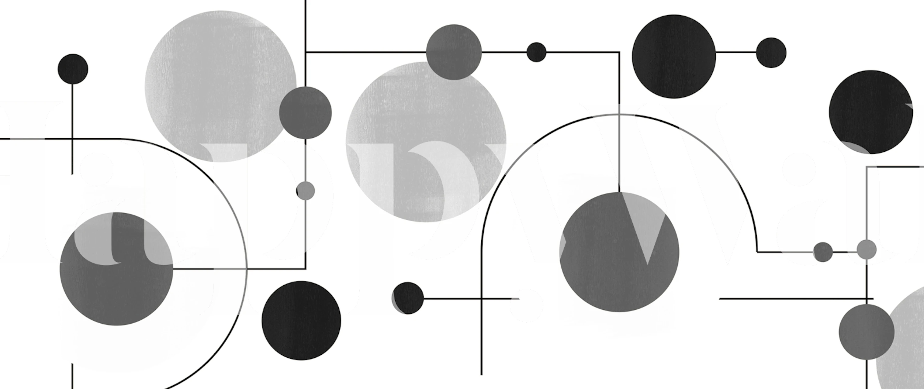 Mid Century Orbit Lines tapete
