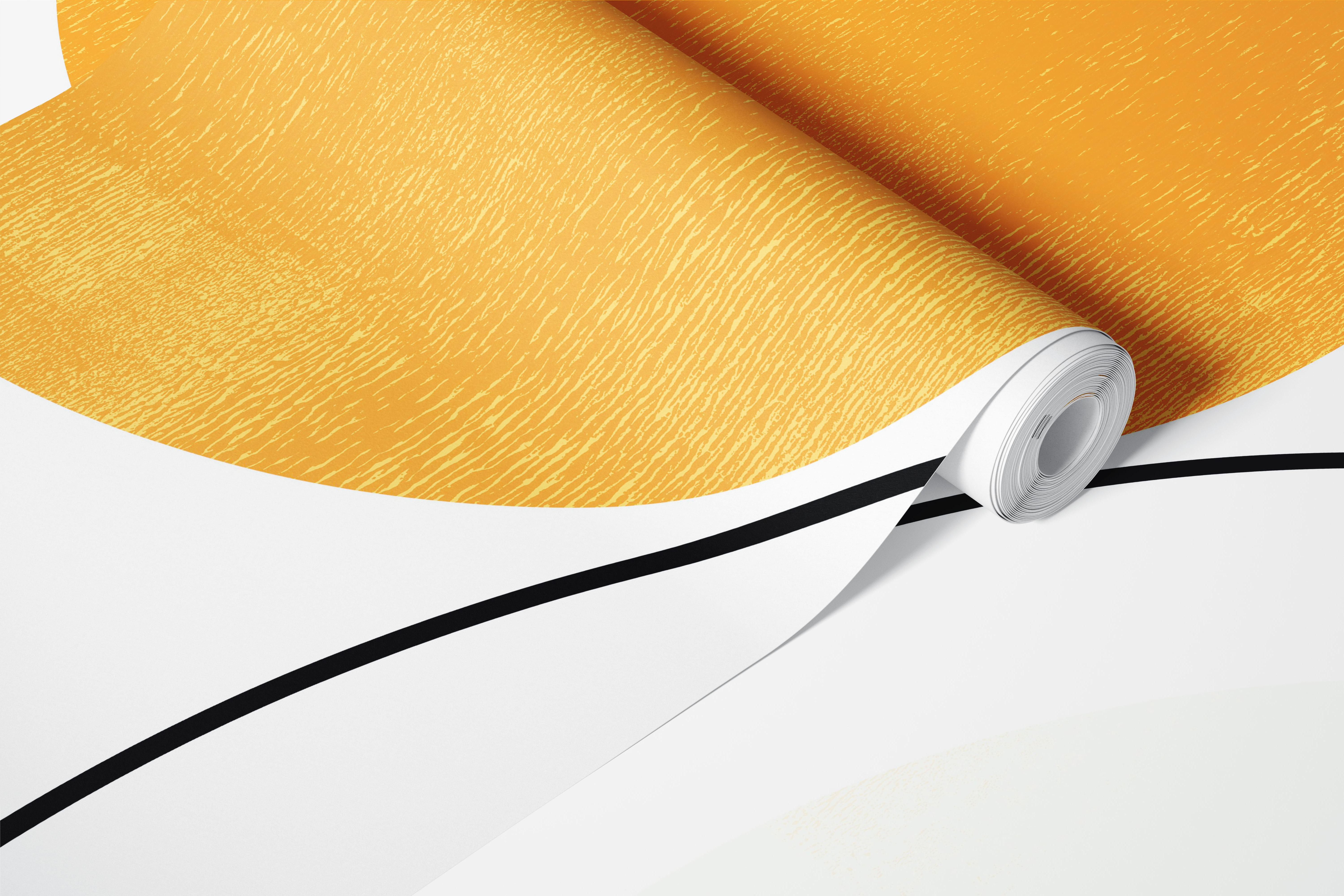 Abstract Orbit Circles and Lines wallpaper in a room
