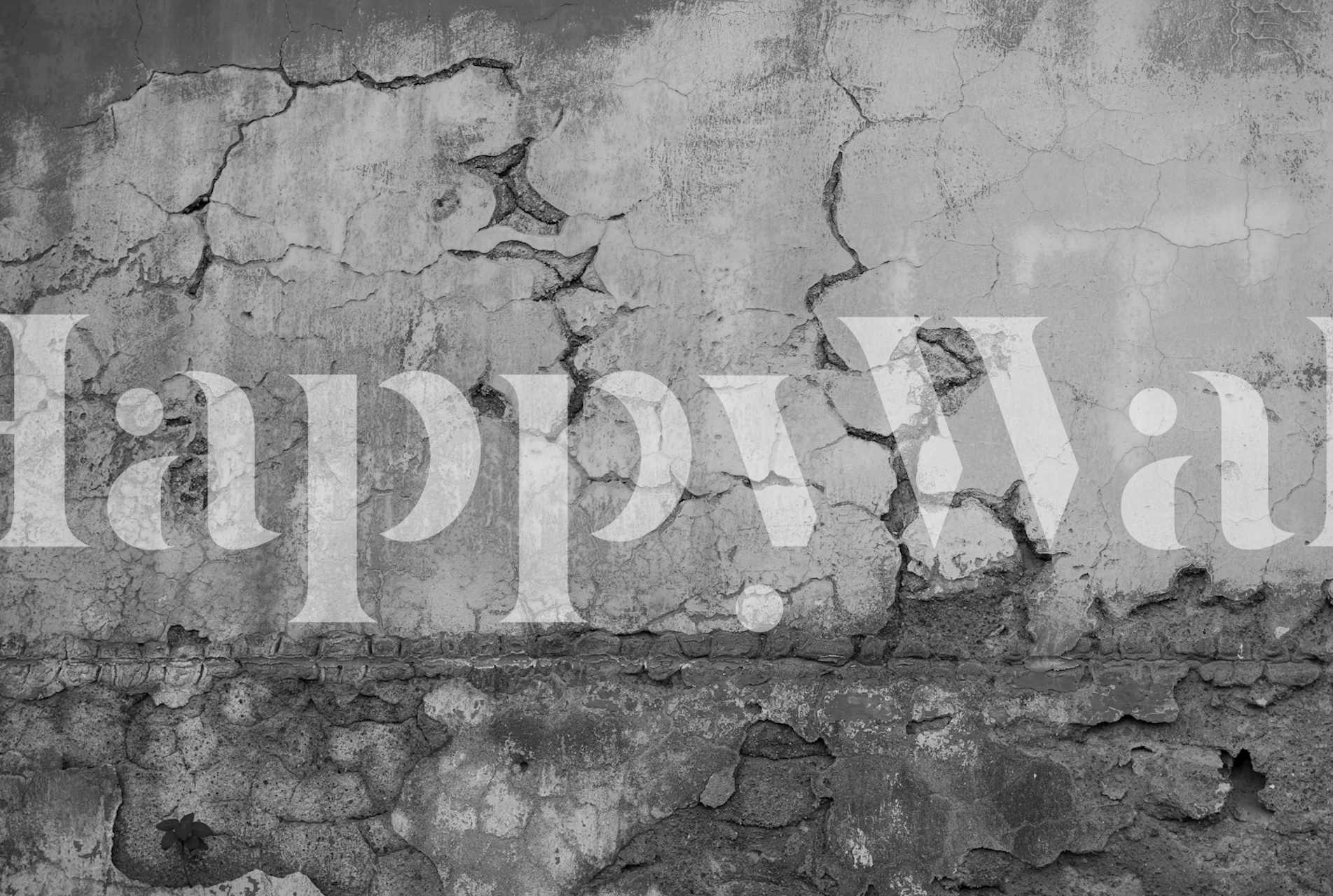 Rustic Stone Wall Napoli 1 - BW behang