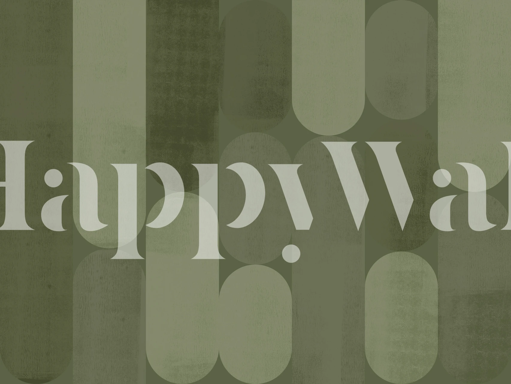 Olive Mid Century Geometric Blocks tapet