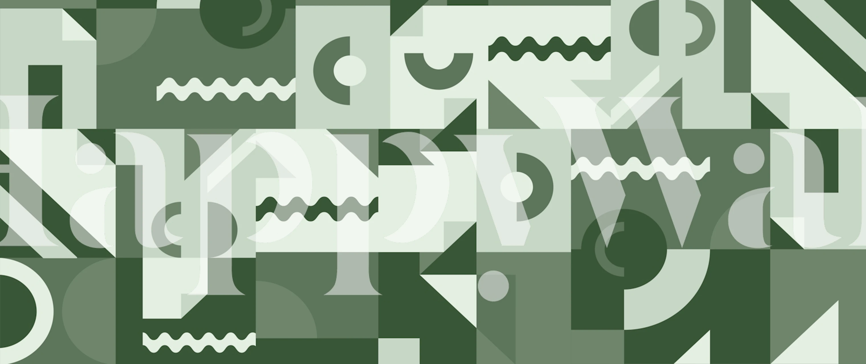 Skandinavisk grøn geometrisk tapetdesign