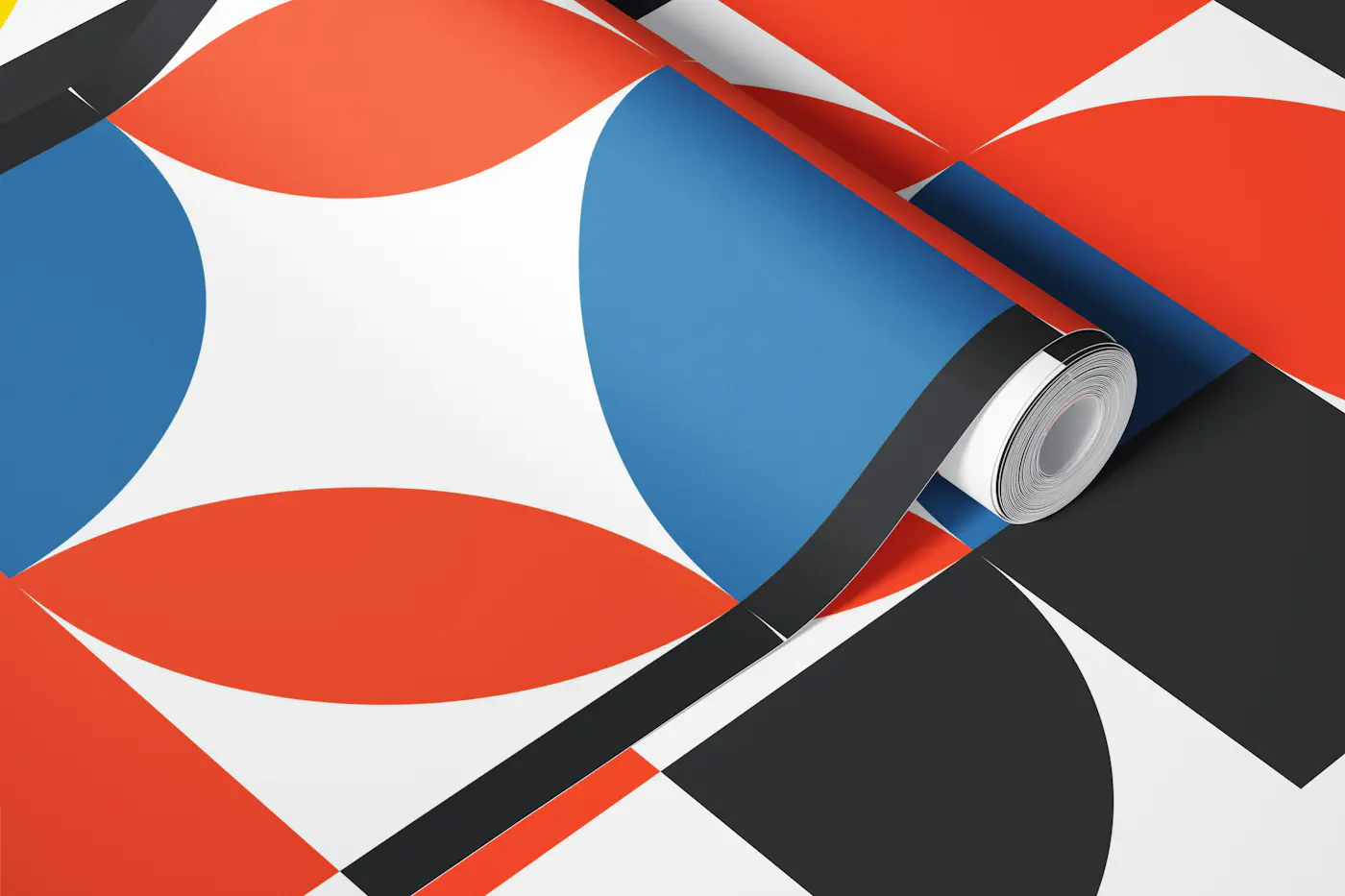 Mid Century Geometric Mosaic wallpaper roll