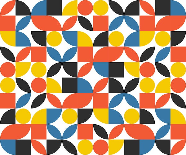 Mid Century Geometric Mosaic