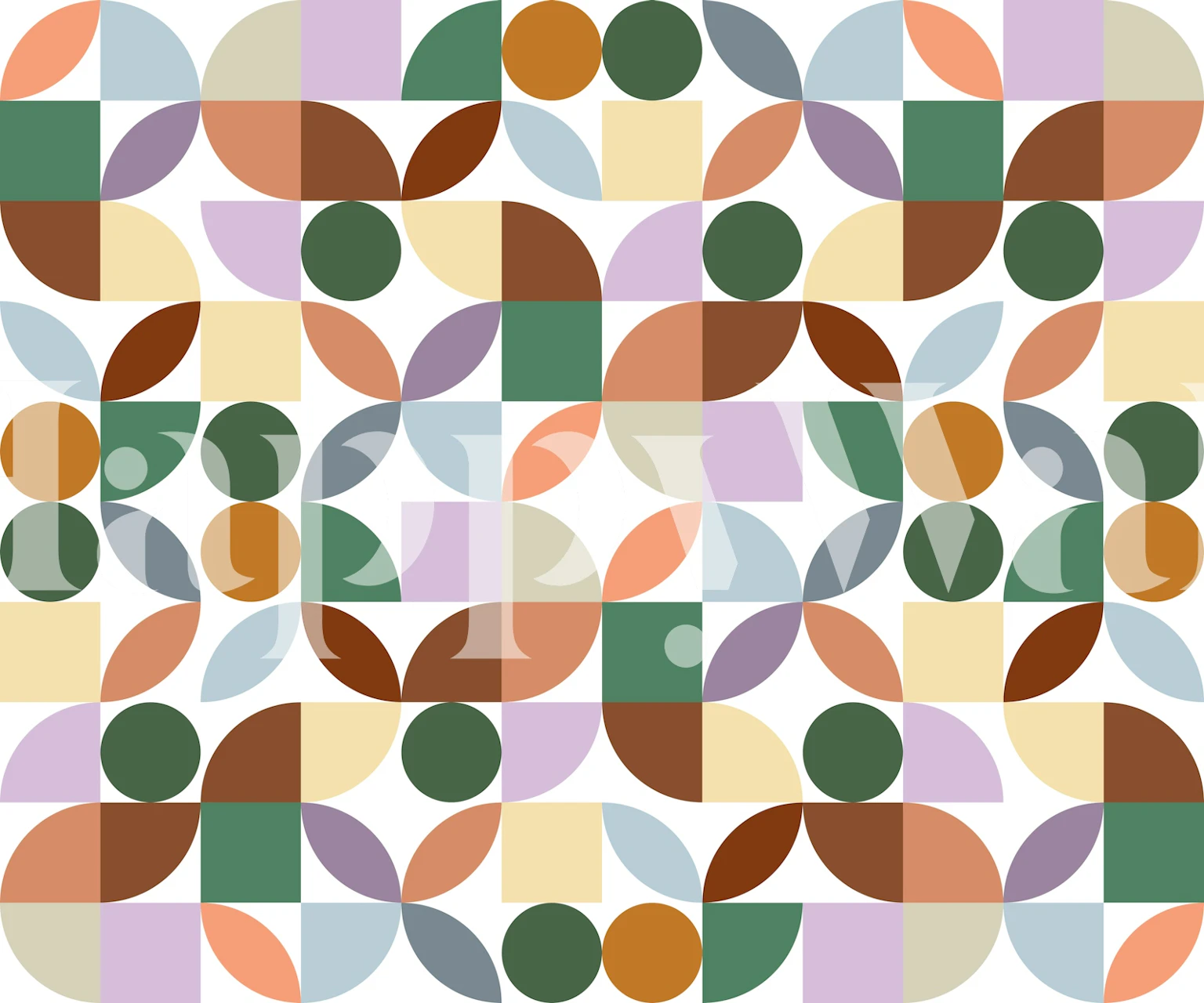 Boho Terrazzo Color Blocks wallpaper in a room