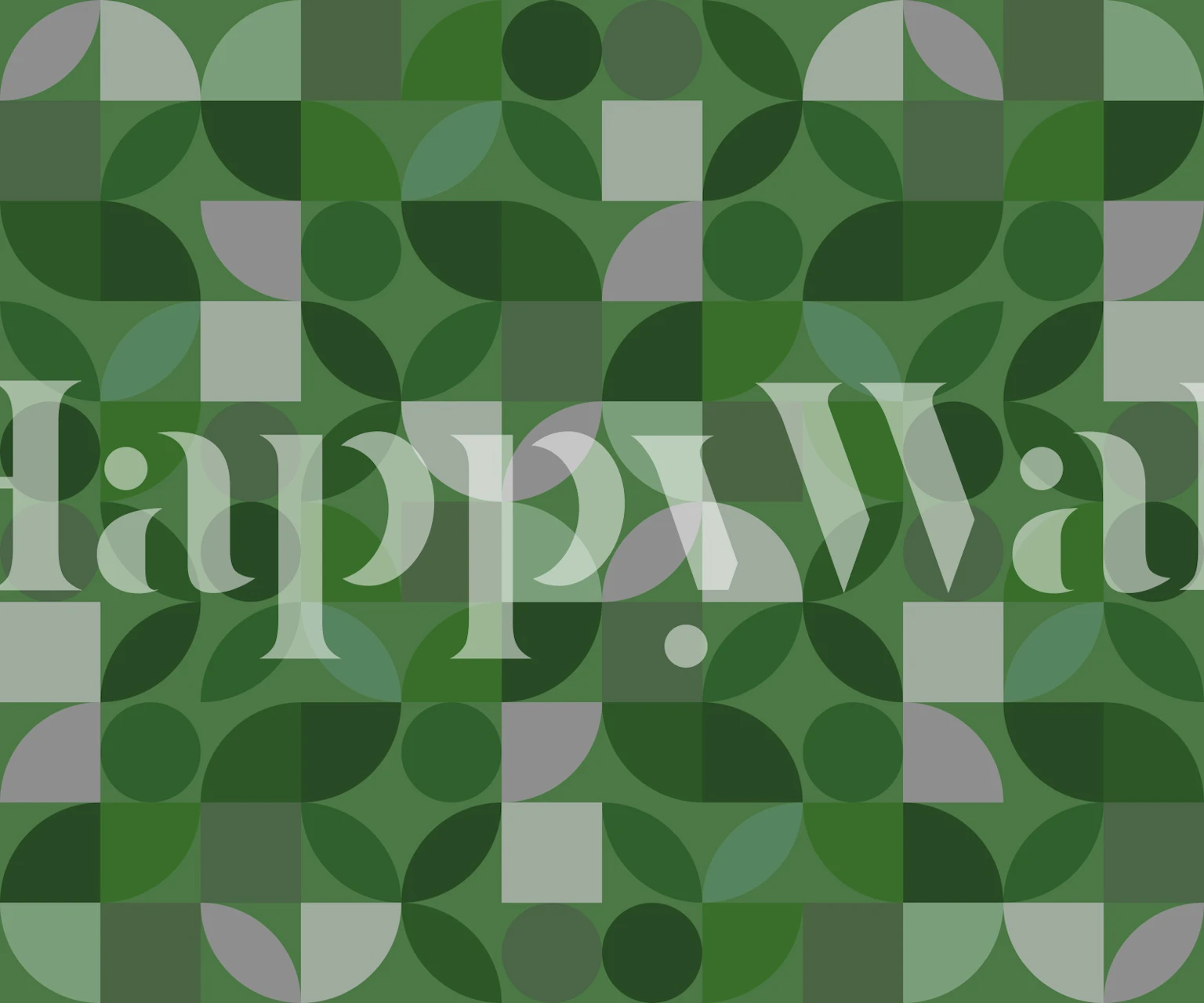 Green Geometric Leaf Mosaic wallpaper