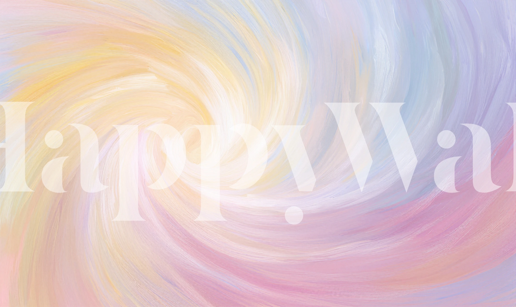 Pastel swirl abstract mural in a room