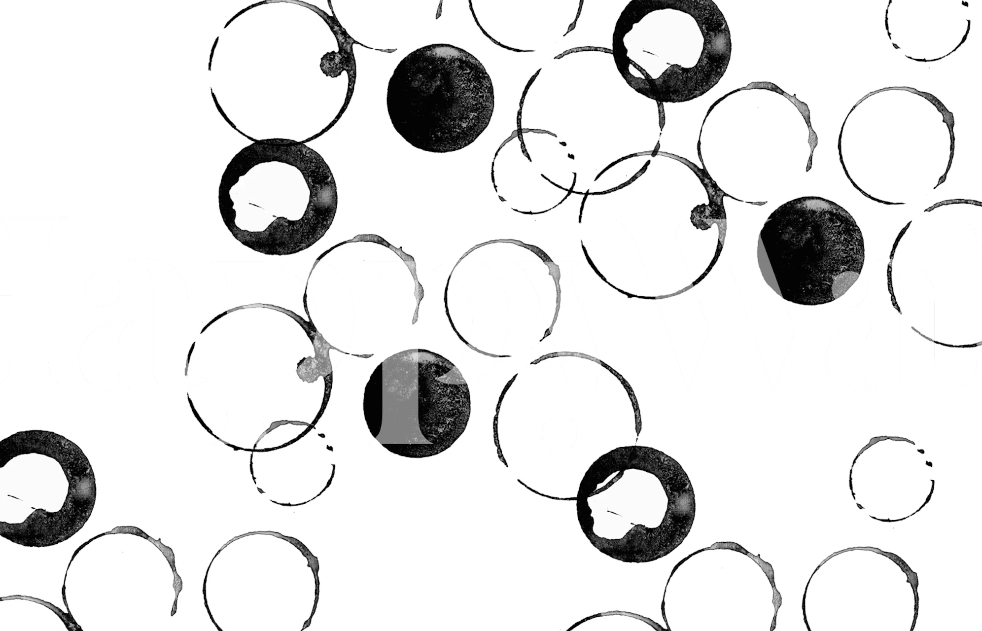 Ink Wash Circles Scandinavian wallpaper design