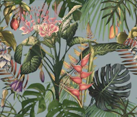 Tropical Botanica Light Grey tapeta