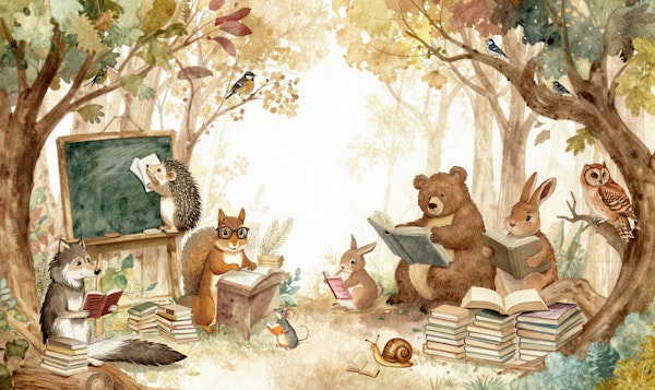 Forest School Animals Mural