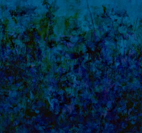 Dark Teal Floral Grunge Texture wallpaper