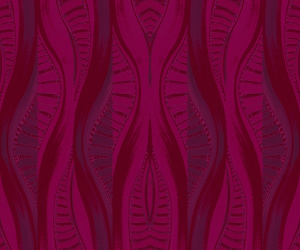 Magenta Cherry Wavy Botanical Texture