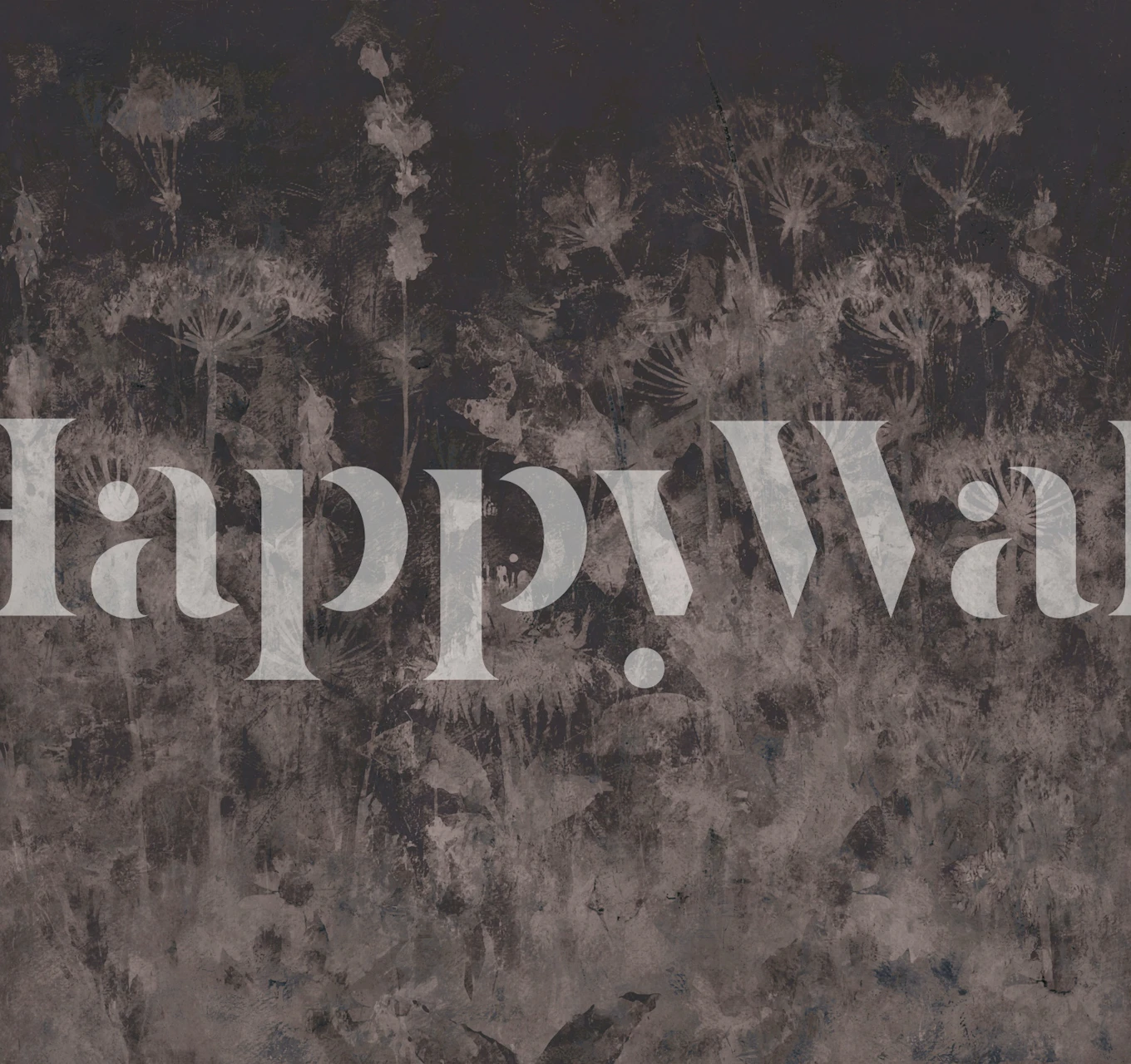 Midnight Wildflower Meadow Truffle Brown tapet într-o cameră