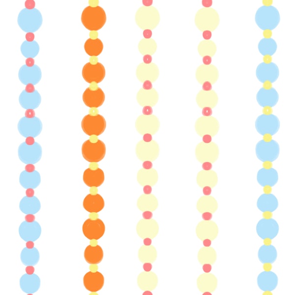 Playful Beaded Stripe Dot Pattern