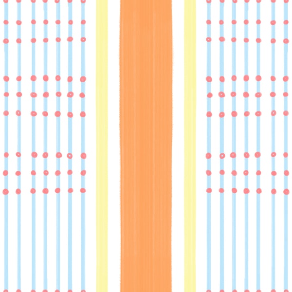 Playful Striped Dots Vertical Pattern