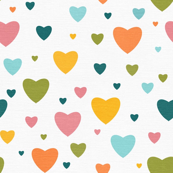 Cute Multicolor Heart Scatter