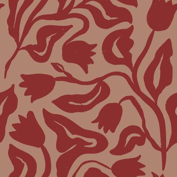 Chic Red Flower Design