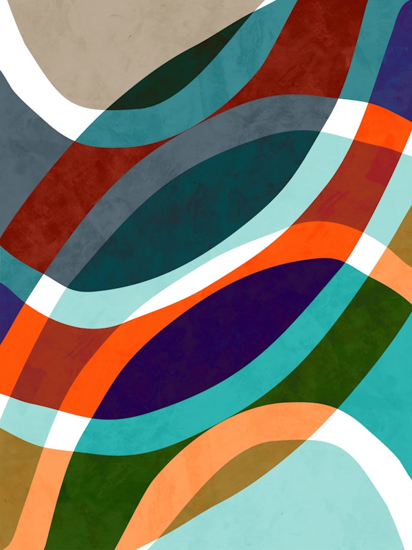 Retro Waves in Bright Colors