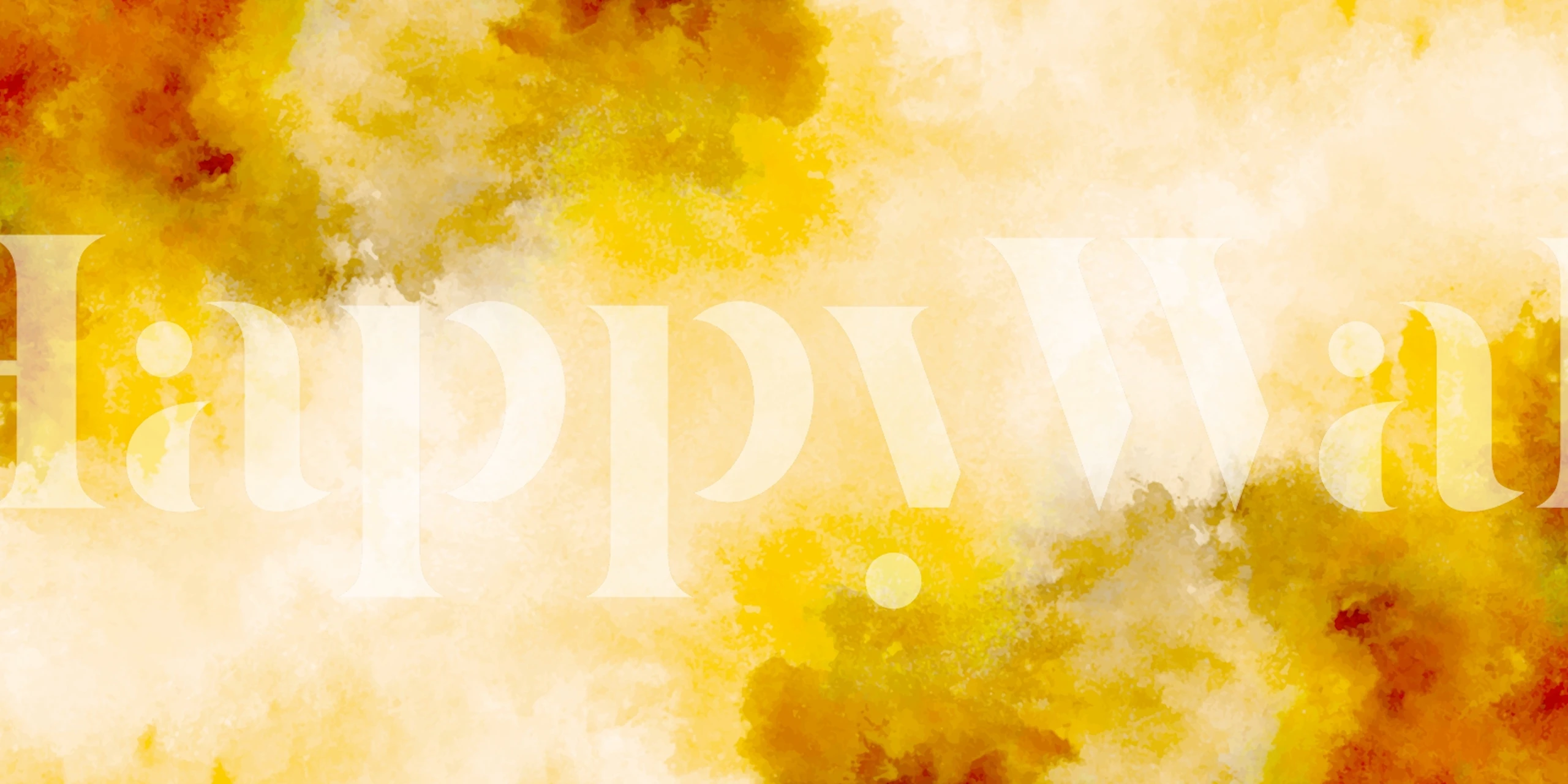 Vivid yellow and red blend wallpaper in a room