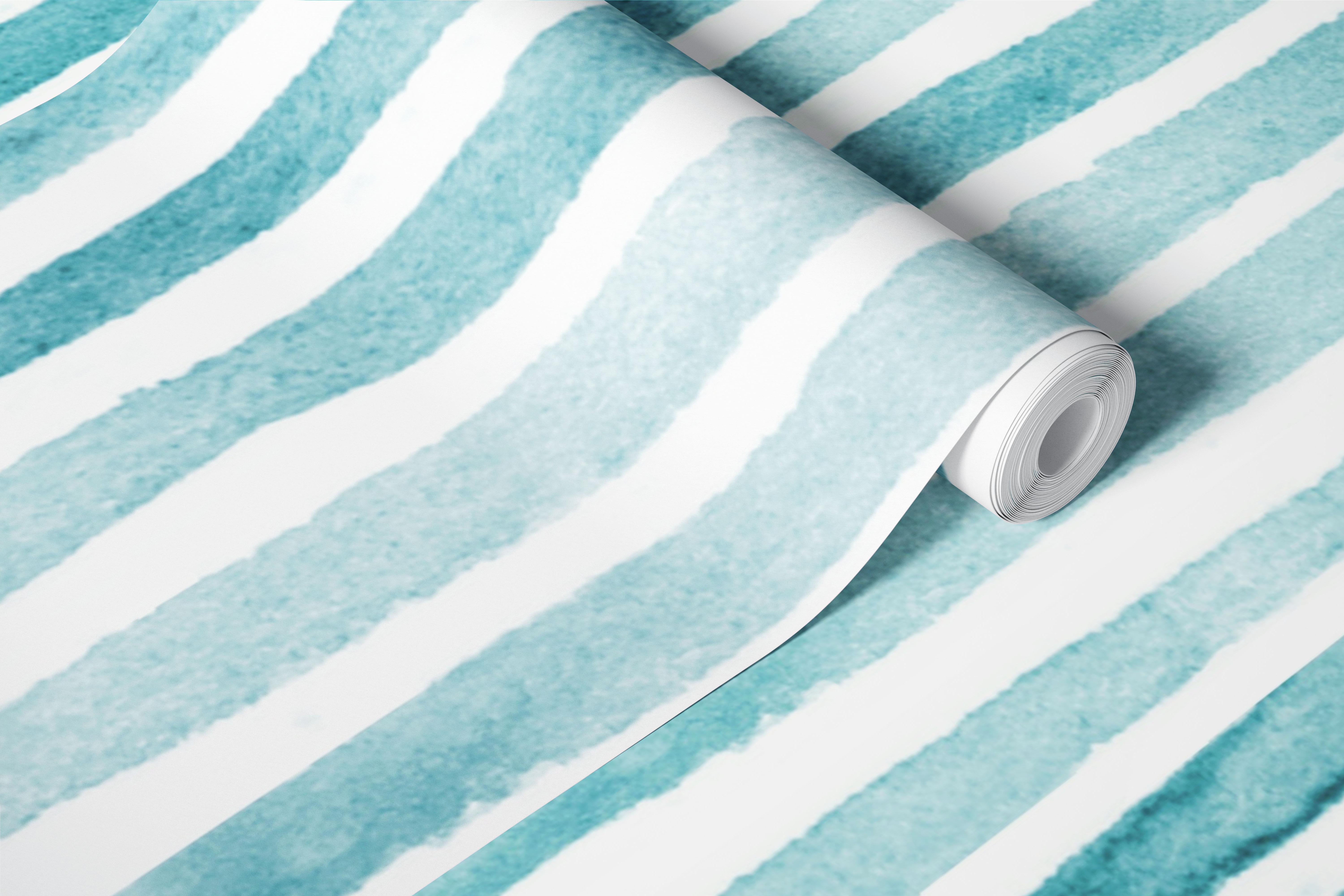 Fresh striped wallpaper design in a room