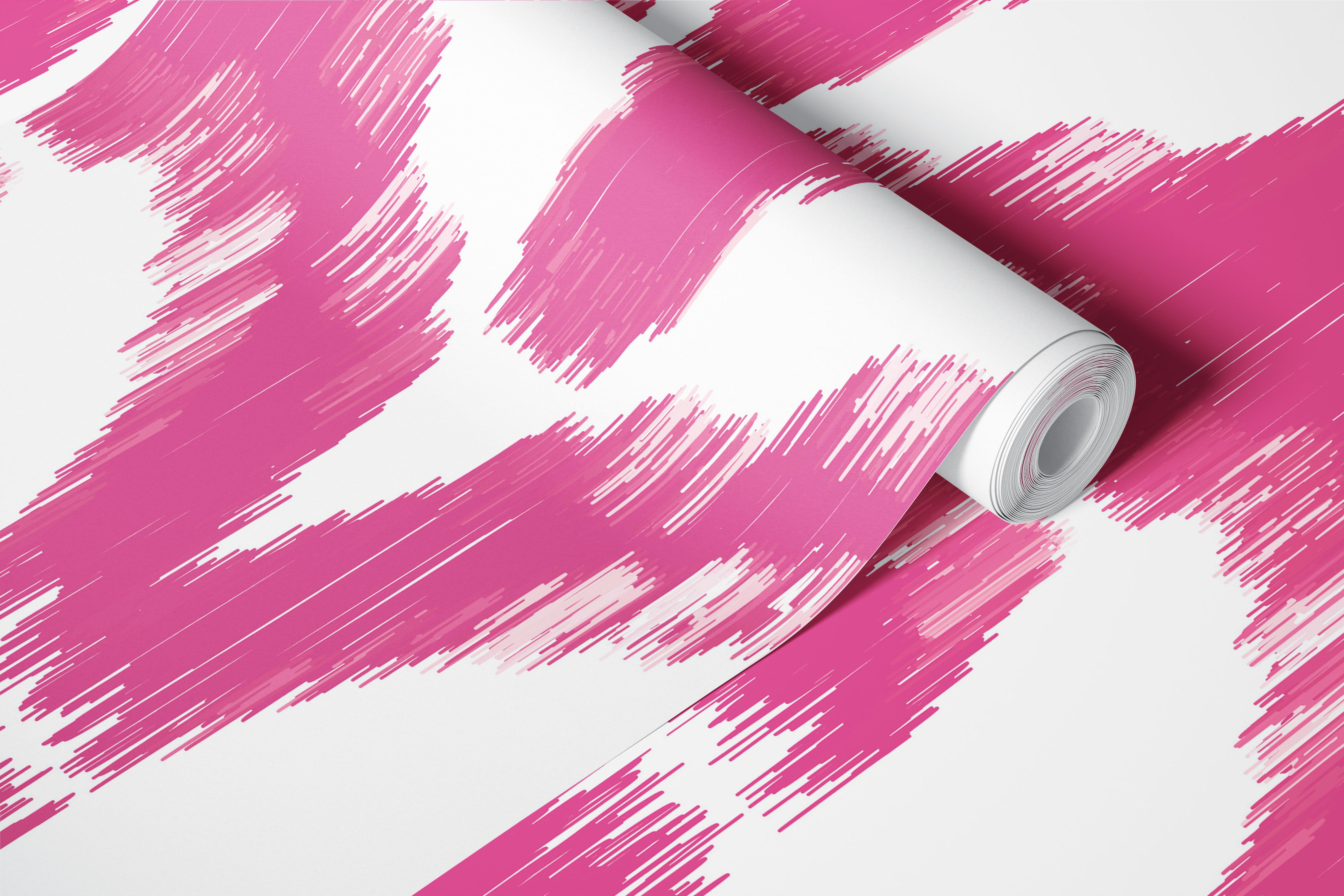 Pink Ikat Arch wallpaper in a room