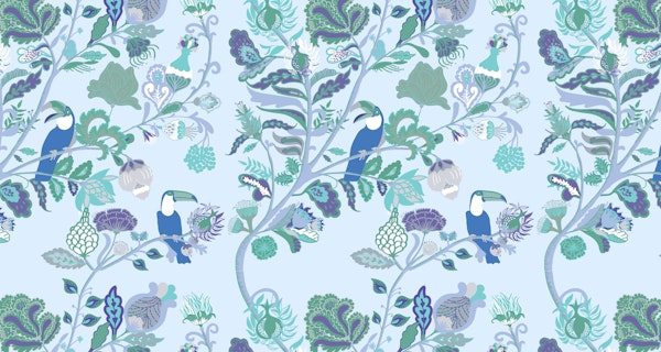 Toucans Indienne in Blue