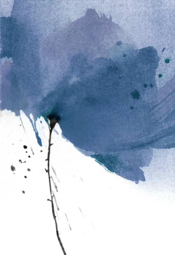 Moody Navy Watercolor