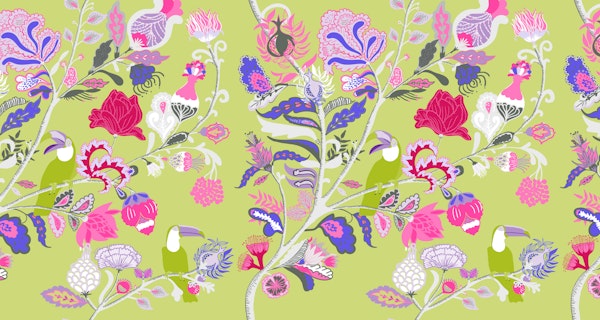 Toucans Indienne in Lime Green