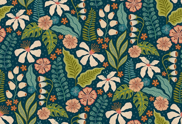 moody tropical garden