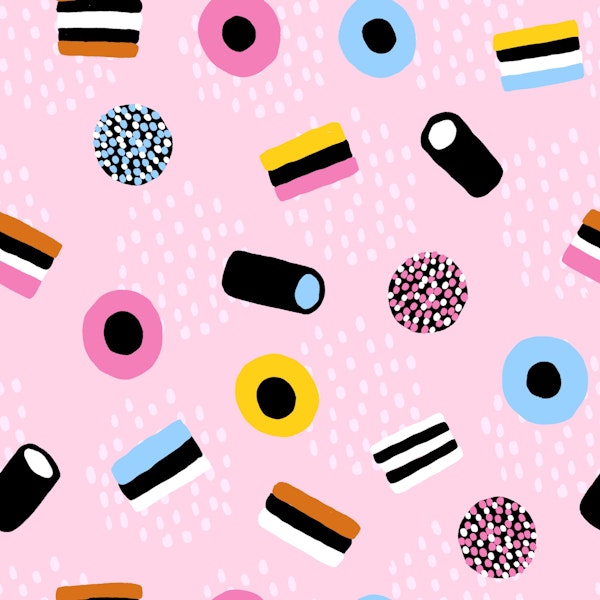 Playful Candy Shapes Pink