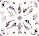 Calm Zen Koi Pond Scene in lavender and mint
