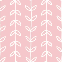 Botanical Tendril Stripes Soft Pink tapet